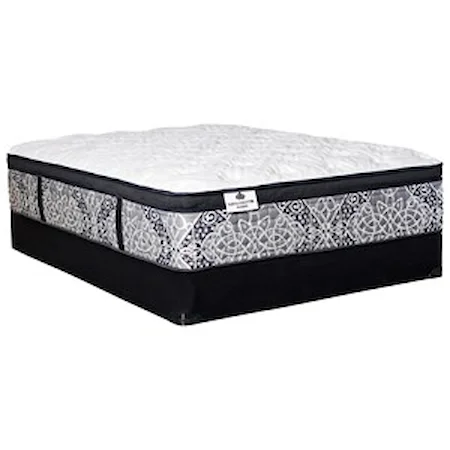 Queen 18" Euro Top Pocketed Coil Mattress and Amish Solid Wood Foundation